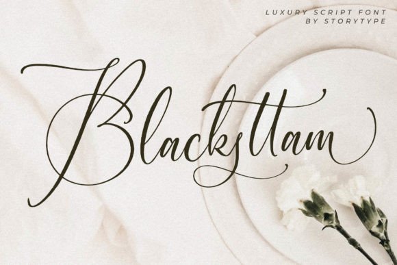 Blacksttam: A Luxurious Script Typeface for Modern Branding