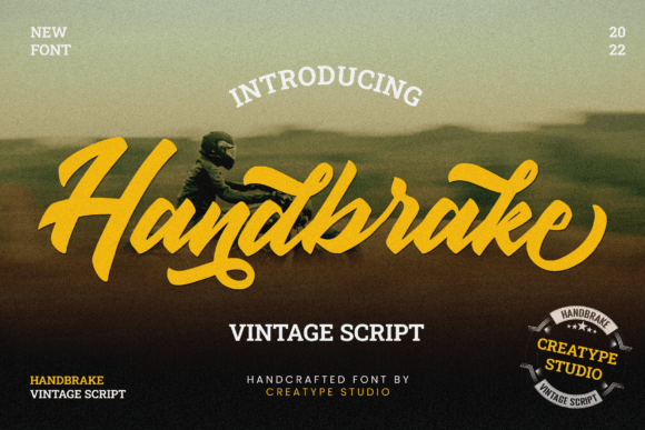 Handbrake: The Vintage Script Typeface for Editorial Excellence